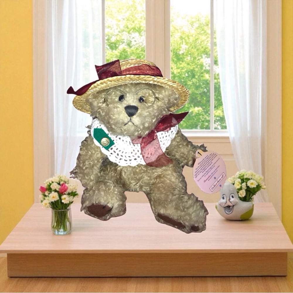 Vintage "The Button Brass Bear" Rosie